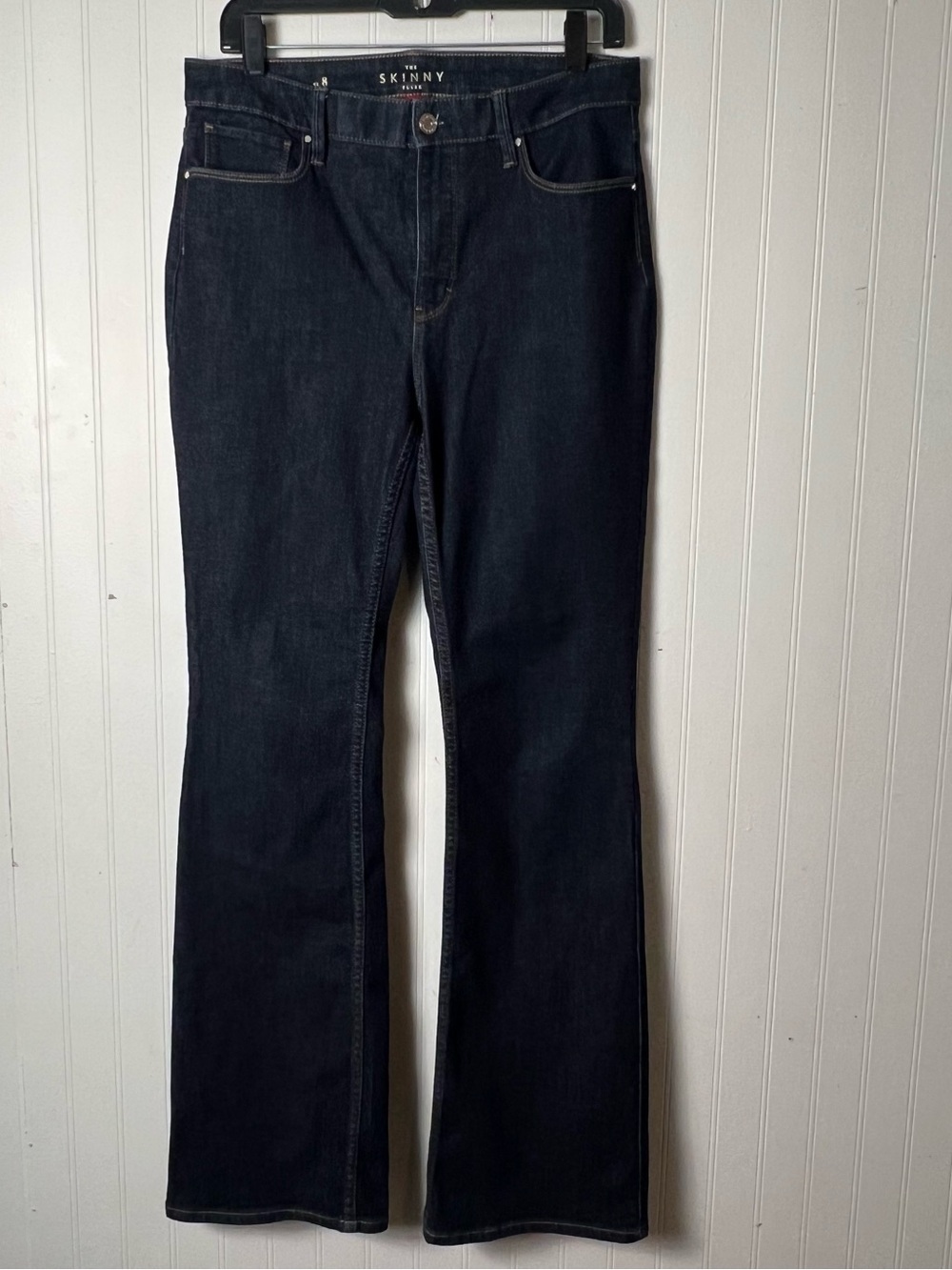 WHBM Skinny Flare Jeans Sz 8 Stretch High Rise  Denim